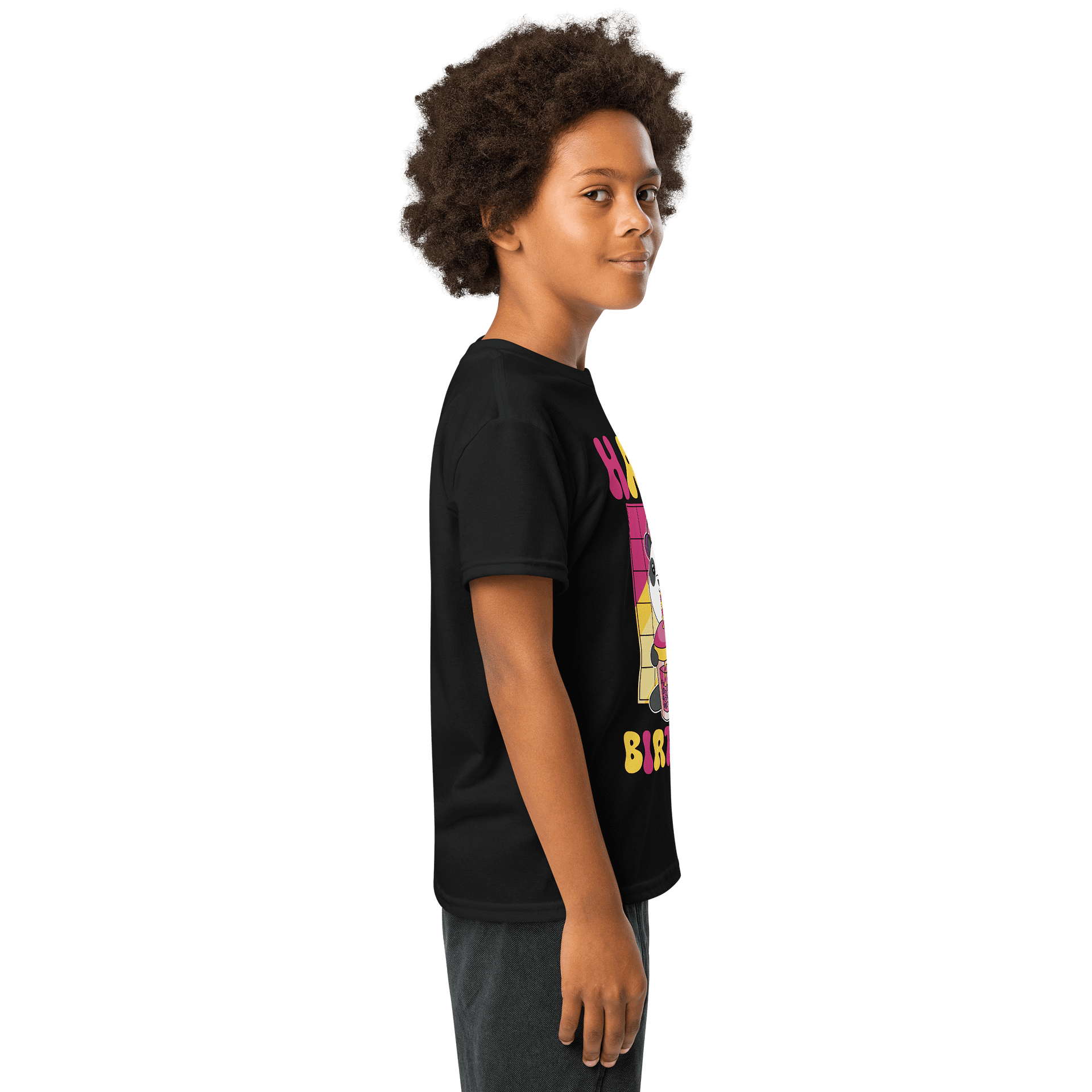 Happy Birthday (Panda With Bubble Tea) T-Shirt For Kids product image (3)