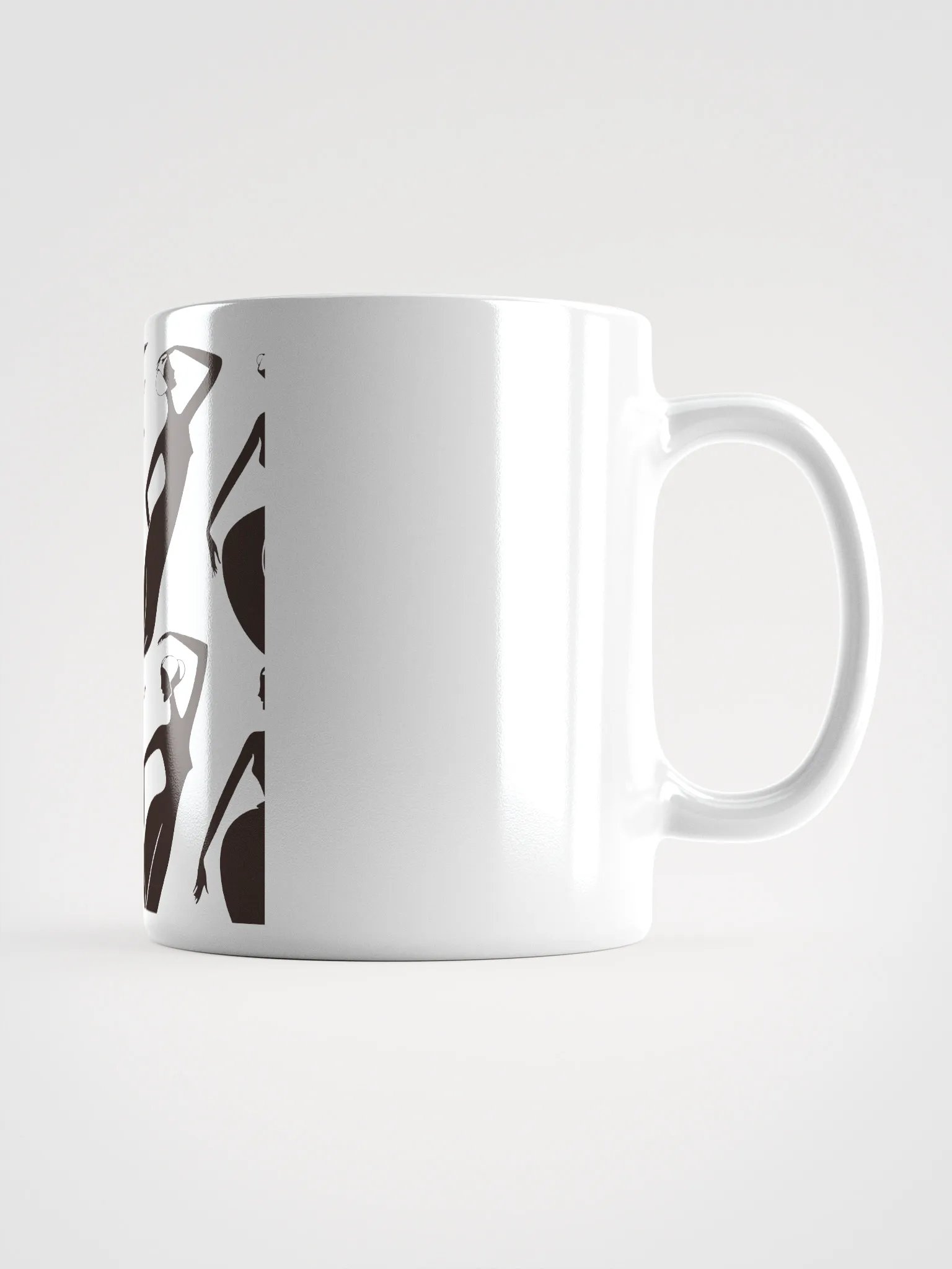 Abstract Female Silhouettes White Glossy Mug product image (1)