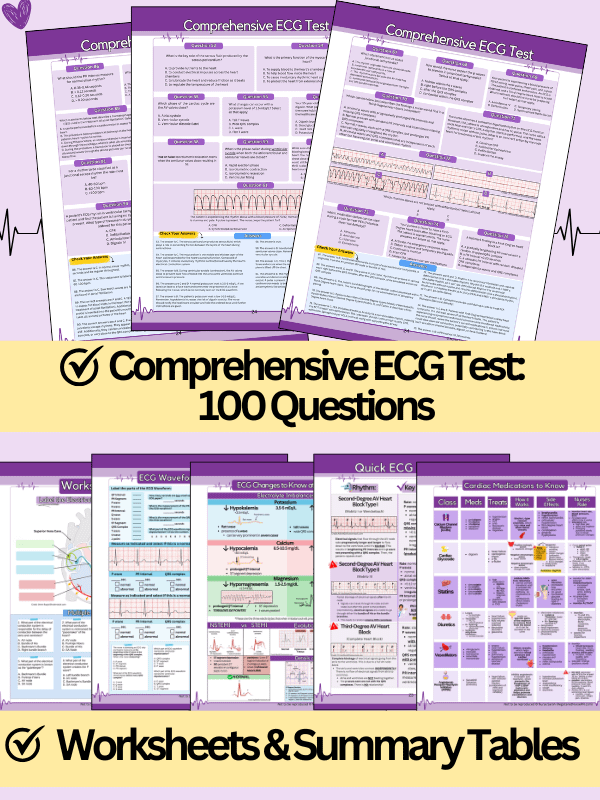 ECG/EKG Interpretation Study Guide & Workbook by Nurse Sarah (Digital) product image (4)