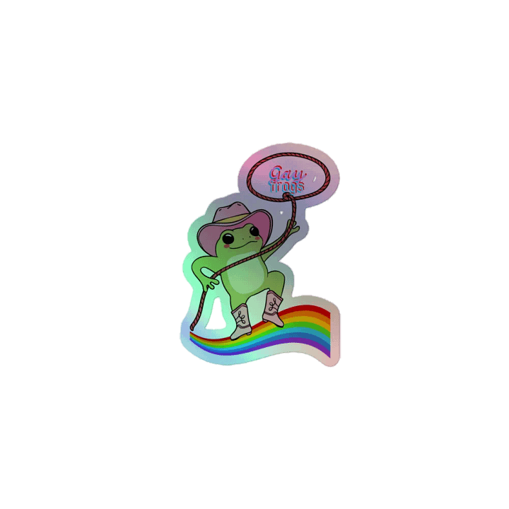 Gay Frog Hype Holographic Sticker product image (1)