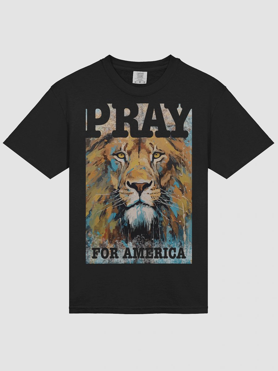 Pray for America Lion on Comfort Colors Tee product image (2)