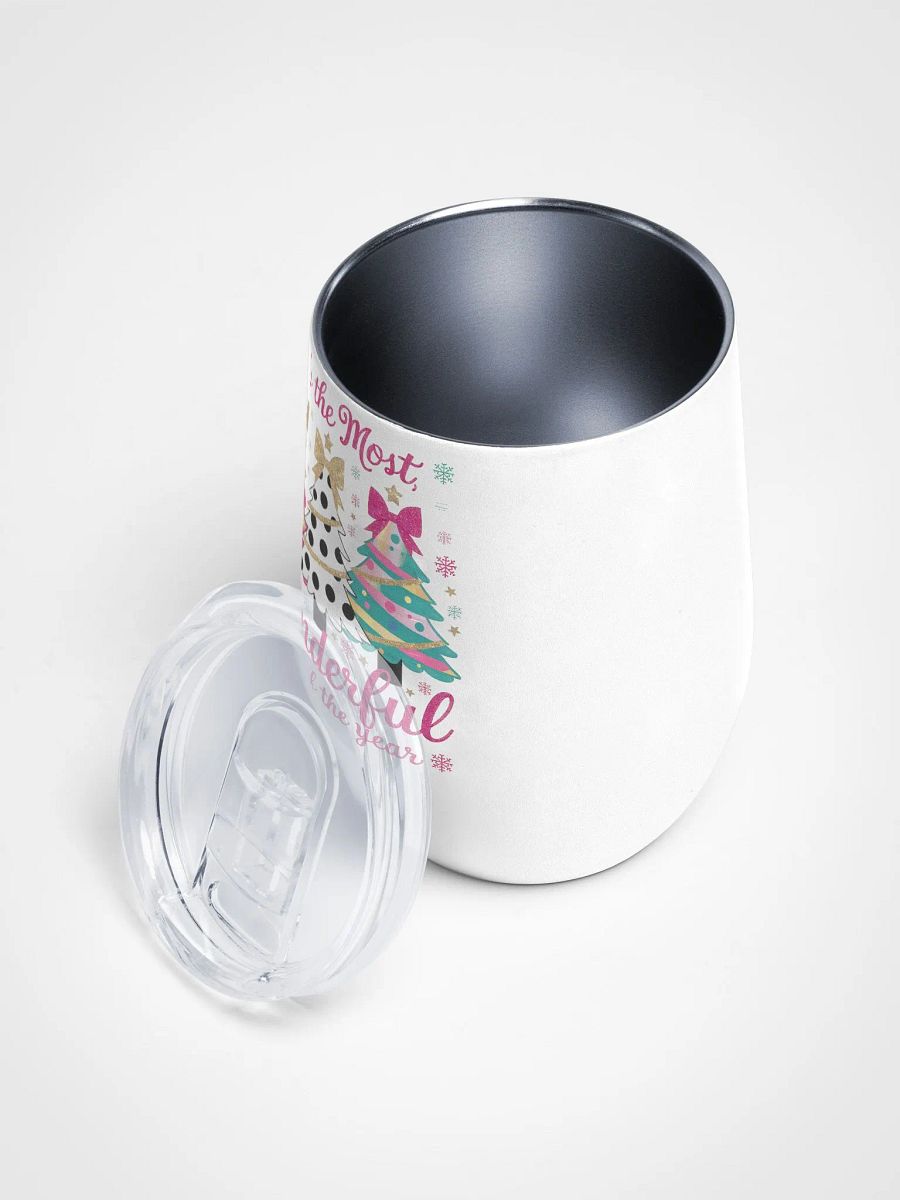 Glittery Christmas Trees Wine Tumbler product image (3)