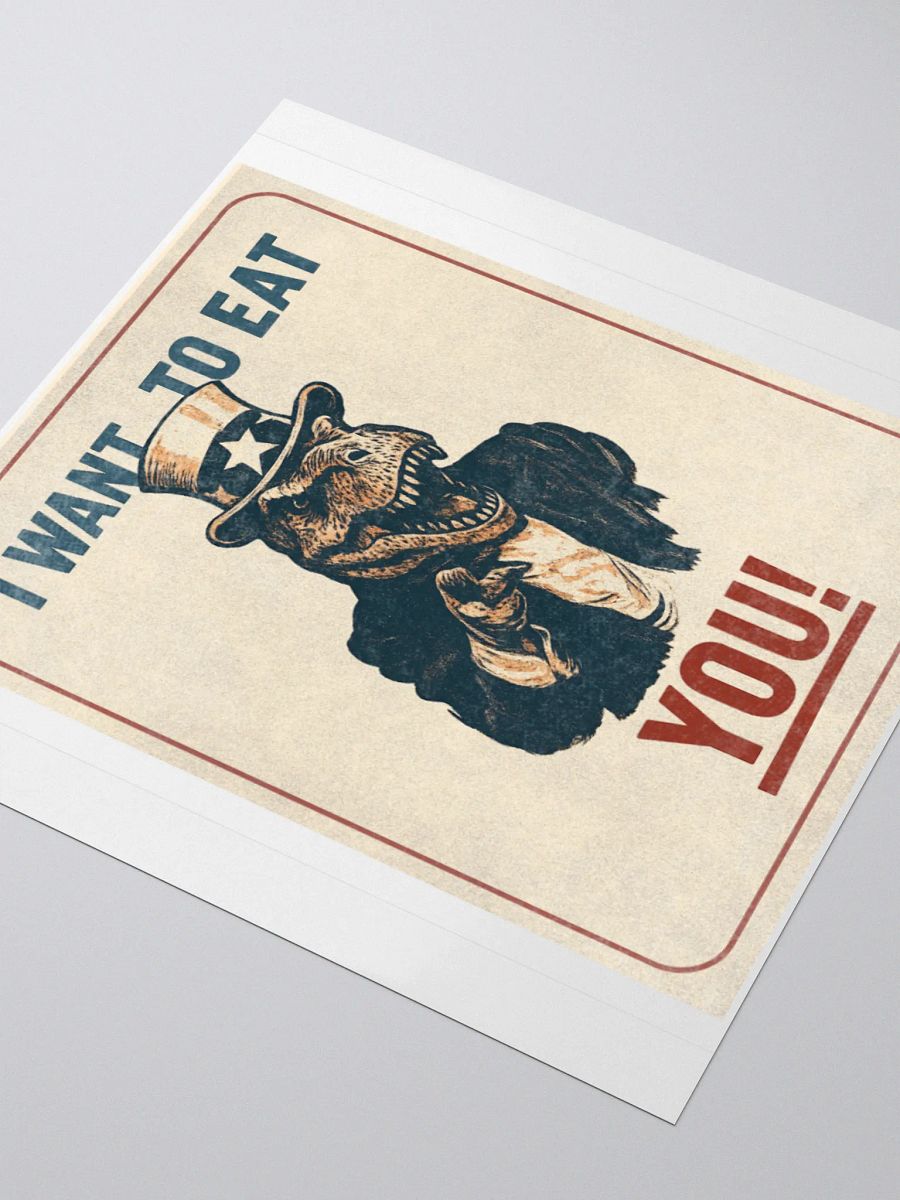 Uncle Sam T. Rex Poster Funny Dinosaur Sticker product image (8)