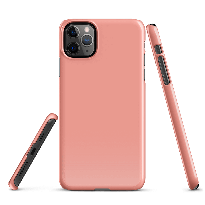 Peach Pink Solid Color iPhone® Glossy Snap Case product image (3)