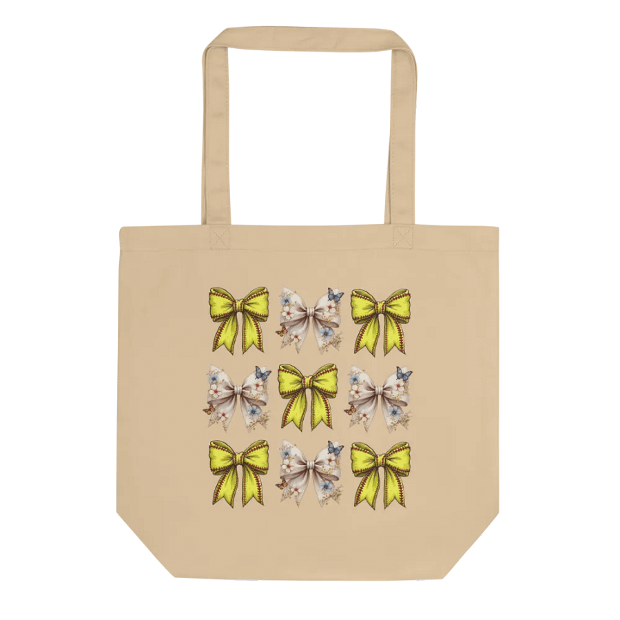 Spring Bows Softball Bountiful Organic Tote product image (1)