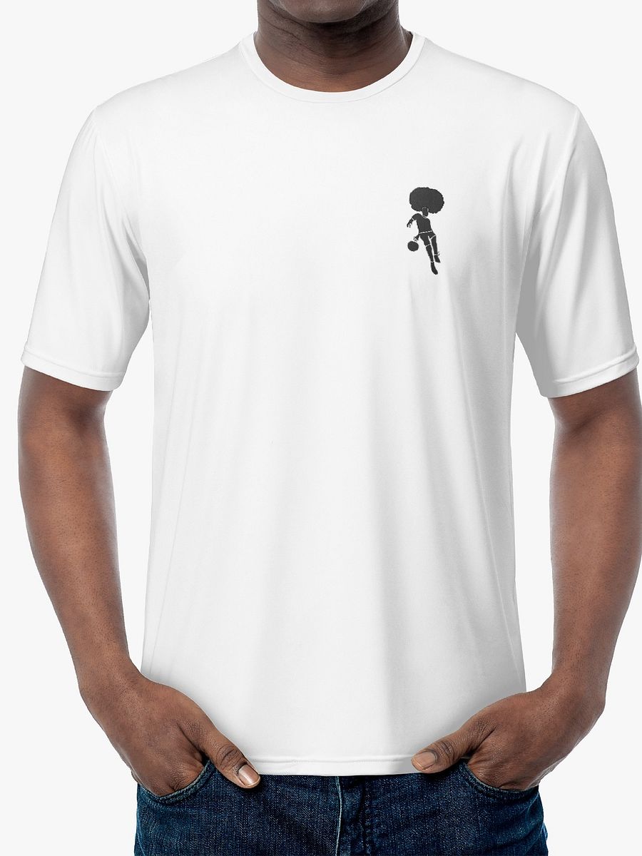Mo_WithTheFro white T-shirt black logo, (synthetic polyester) product image (1)
