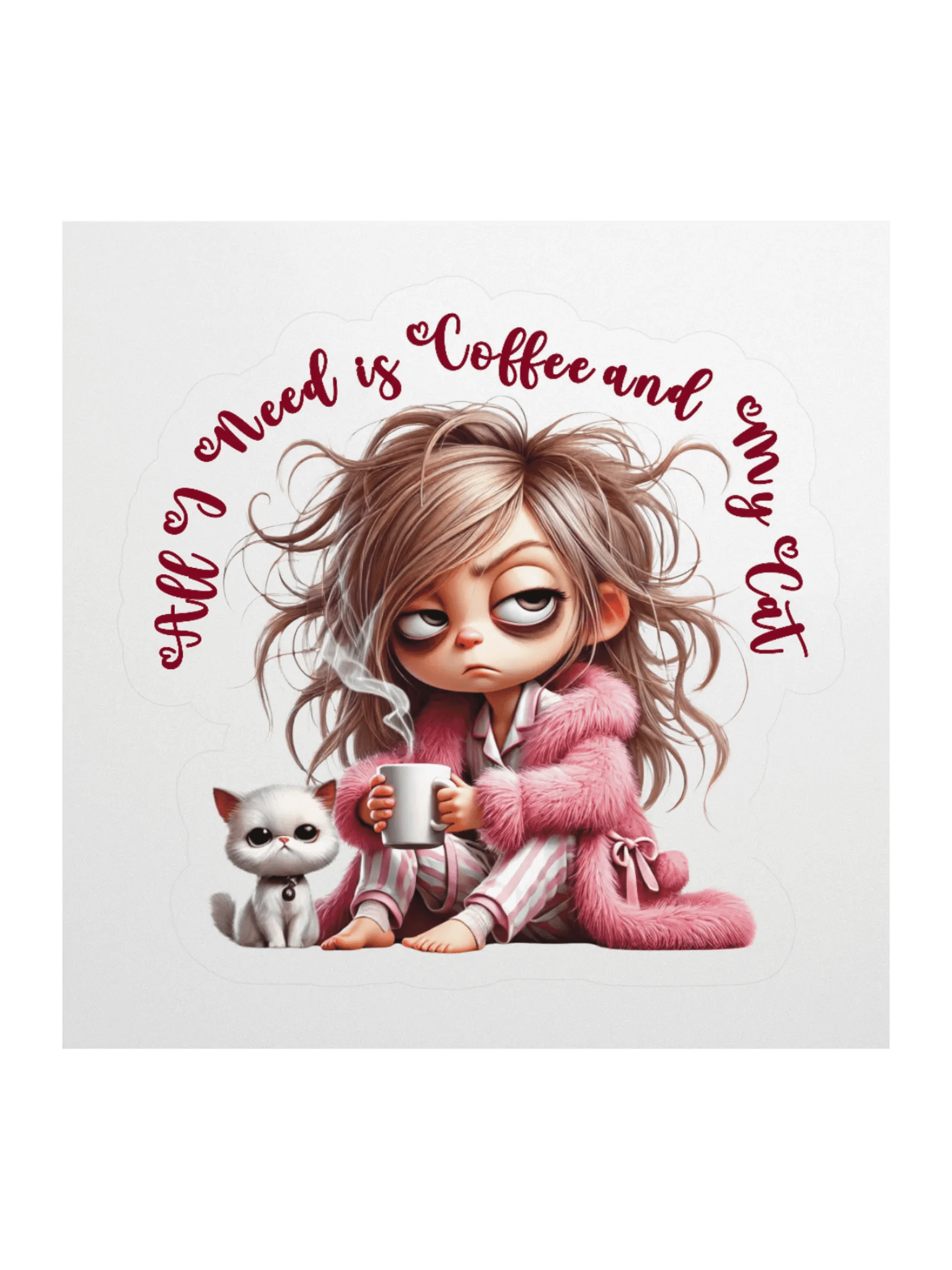 Coffee and Cat Cartoon Stickers product image (2)