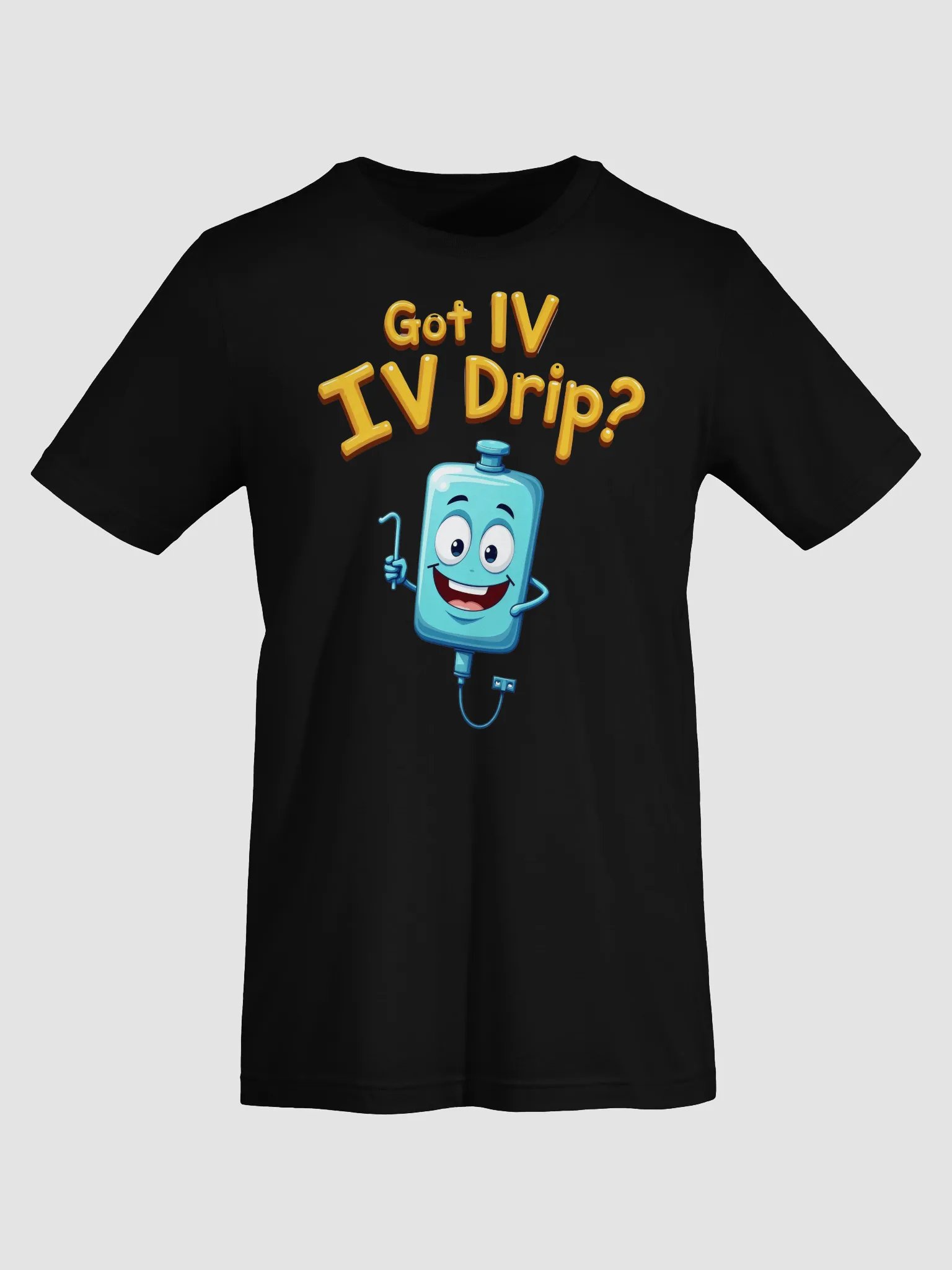 Cheerful IV Drip Cartoon T-Shirt product image (67)