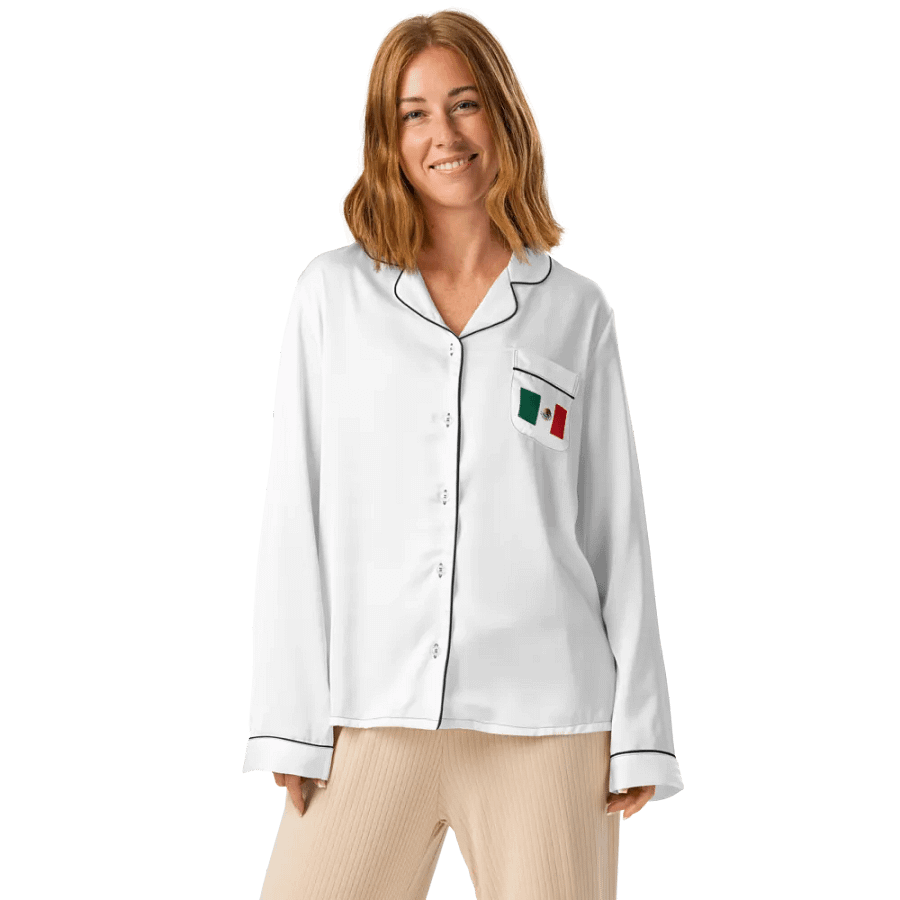 All-Over Print Women's Long Sleeve Pajama Top – Cozy, Stylish, and Perfect for Sleep product image (1)