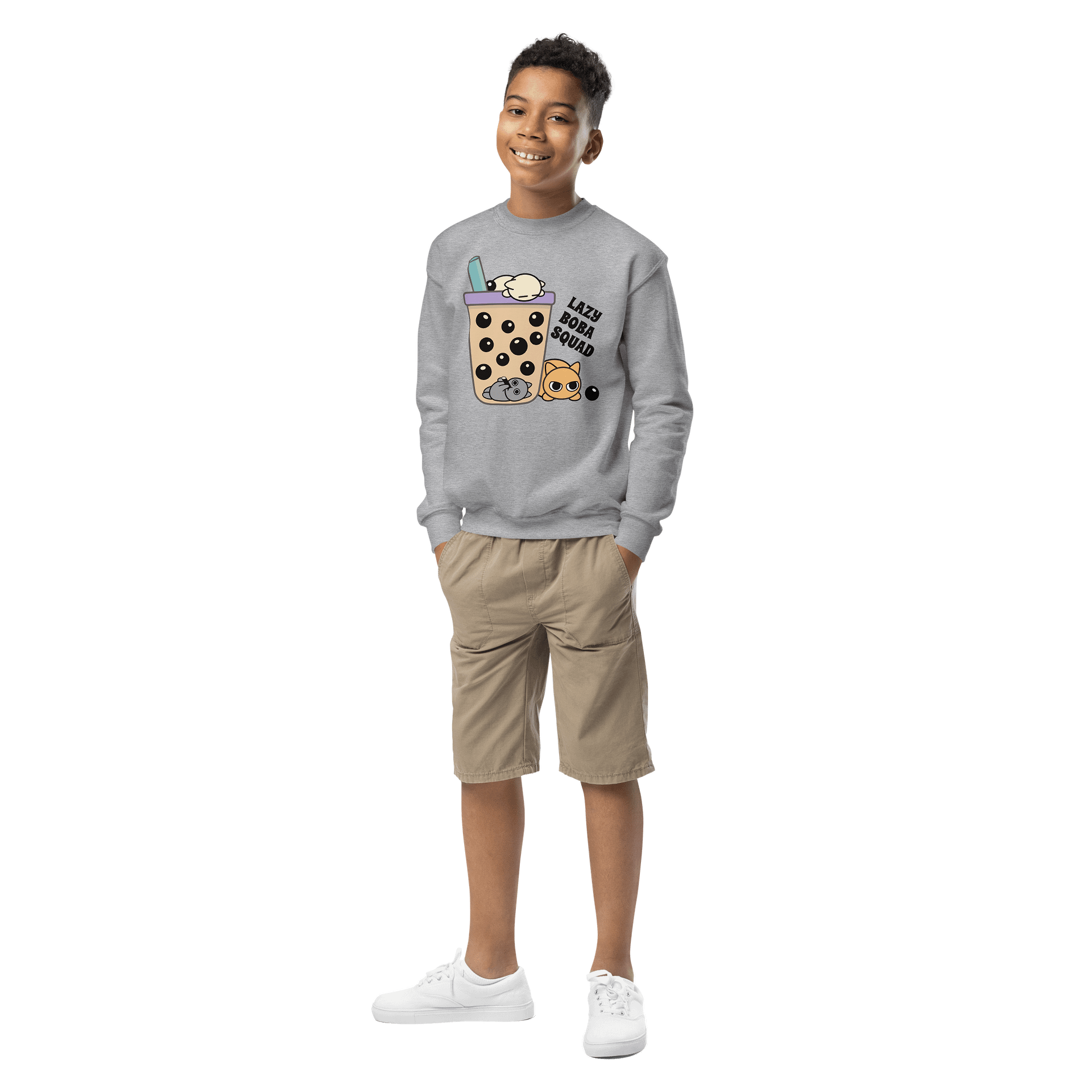 Boba Cat - Unisex Youth Sweatshirt product image (1)