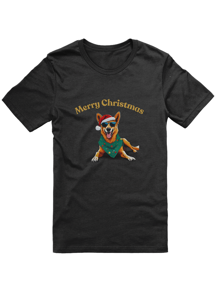 Festive Dingo Merry Christmas T-Shirt - Gold product image (1)