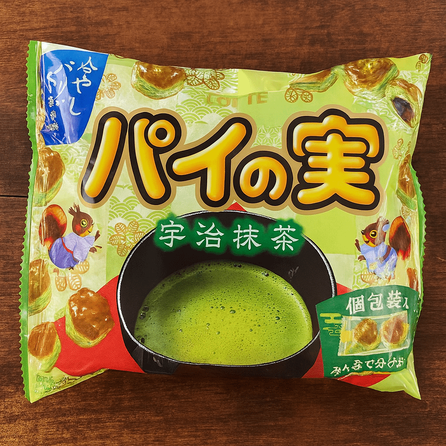 🎎 Lotte Pai no Mi – Uji Matcha (Japanese Matcha Chocolate Pie Snack) product image (1)