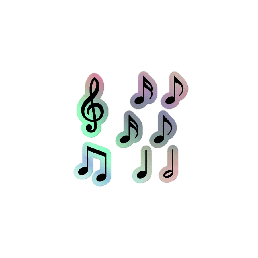 Holographic Notes Sticker Sheet product image (1)