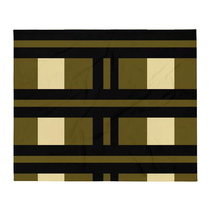 Beige And Brown With Black Stripes Throw Blanket product image (2)