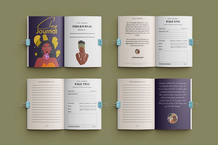 Clay Journal for Women - 1 - Digital Daily Journal product image (1)