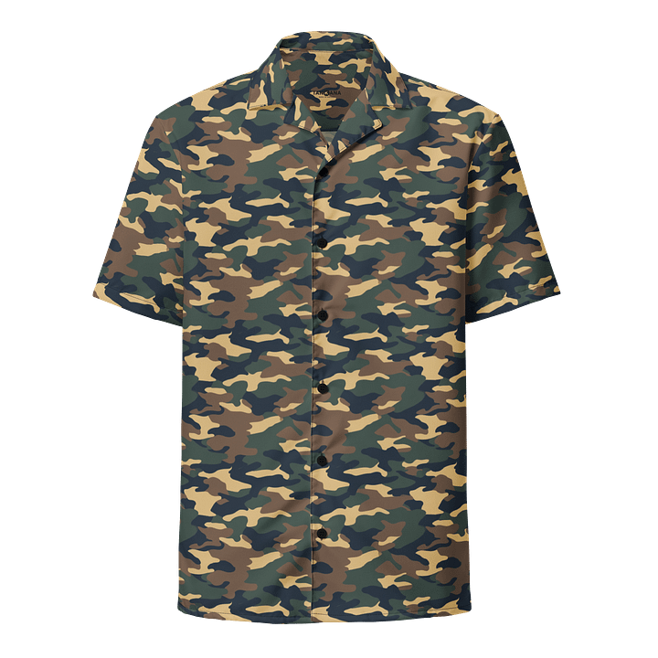 Camo Print Men’s Button-Up Shirt product image (1)