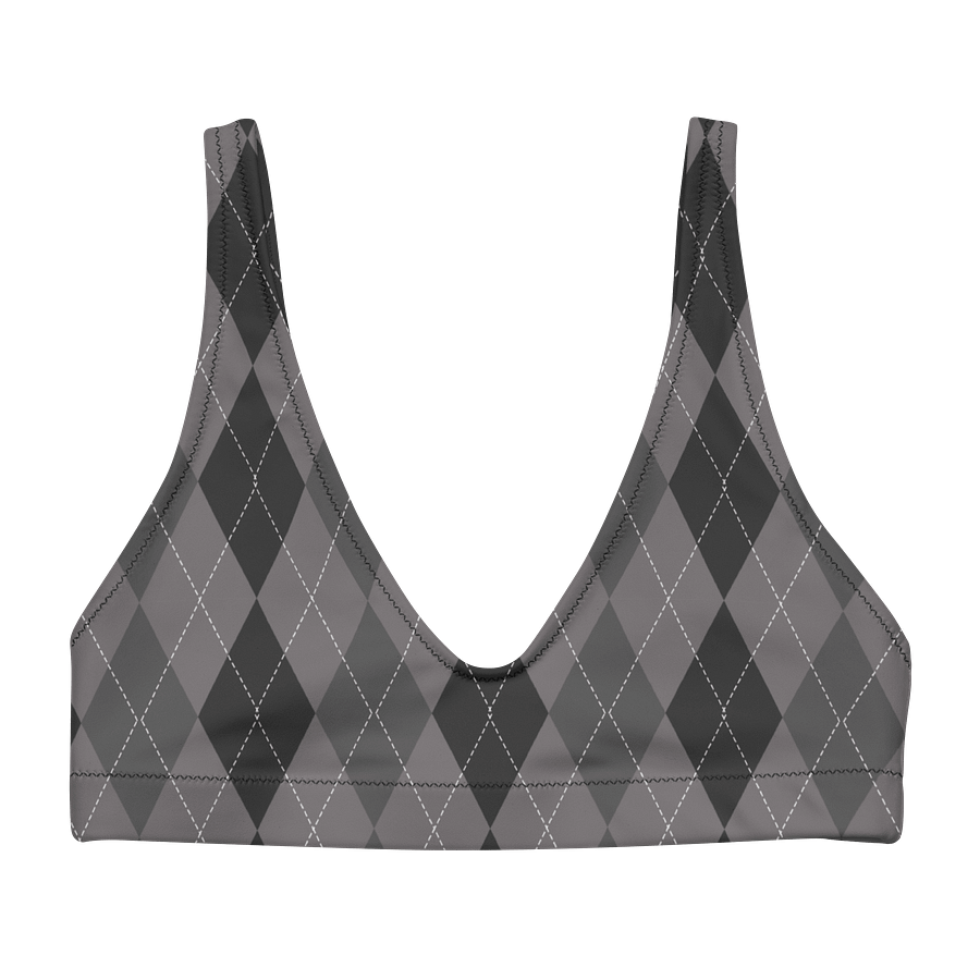 Black Argyle Paradise Bikini Top product image (1)
