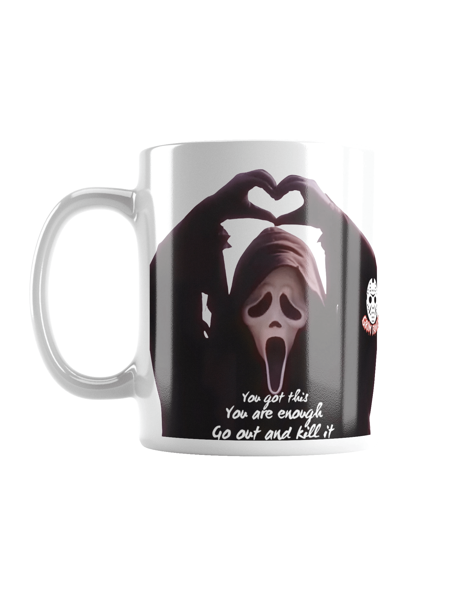 GRIM FAM – GHOSTFACE MUG #1: “You Are Enough” 11oz / 15oz / 20 oz product image (1)