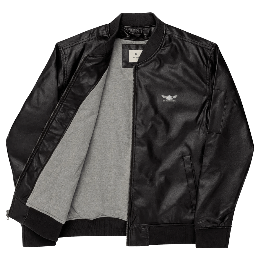 Shadowplay Faux Leather Bomber product image (9)