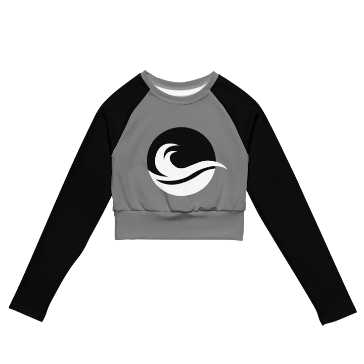 White Wave Cropped Rash Guard product image (1)