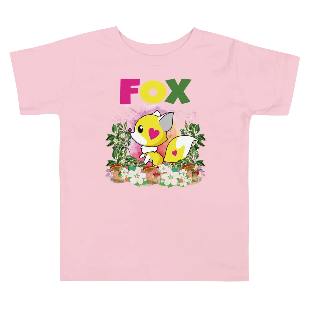 Fox Colorful Funny Cute Bella +Canvas Toddler T-Shirt – Funny Shirt & Gift for Kids product image (3)