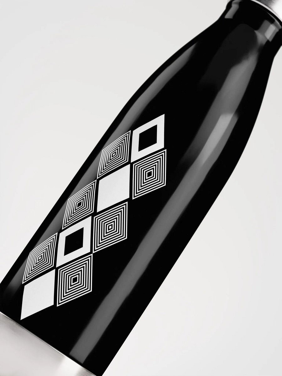 Black and white triangle design Flask Water Bottle product image (5)
