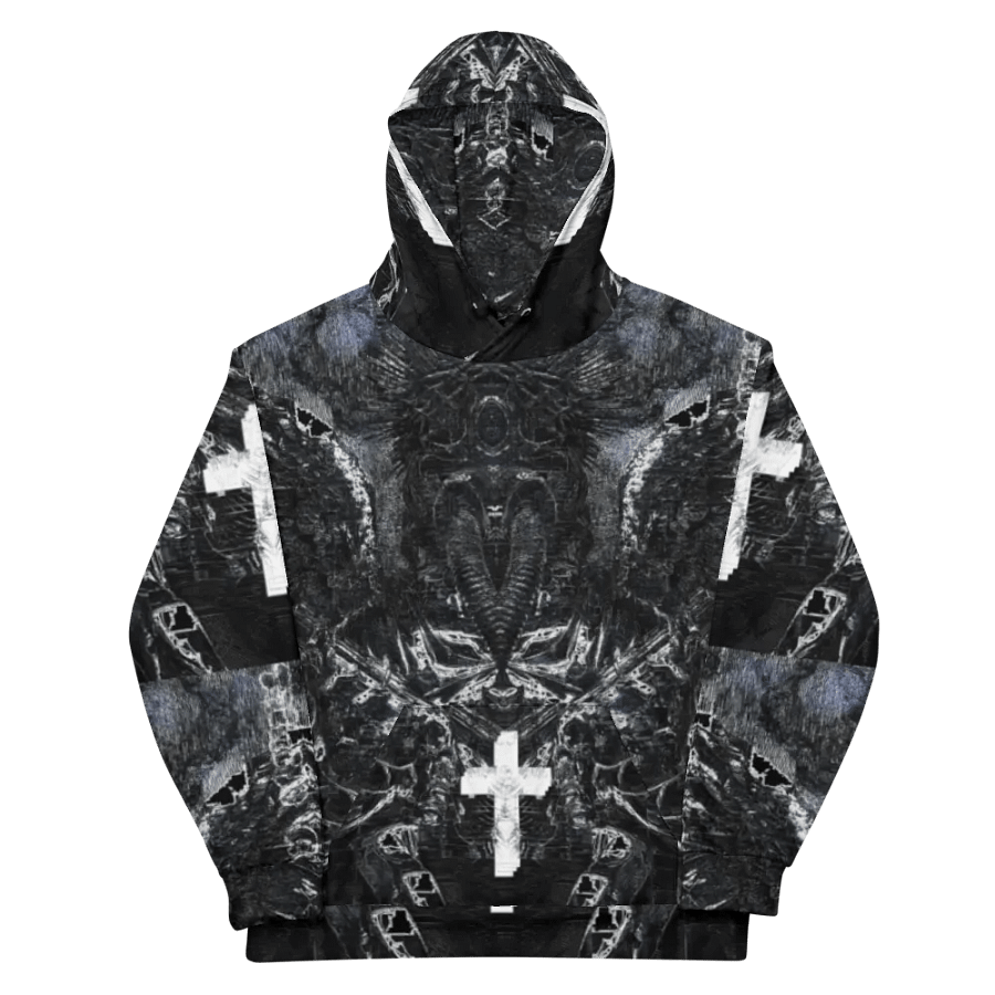 Gothic Cruciform Angel Unisex AOP Hoodie product image (11)