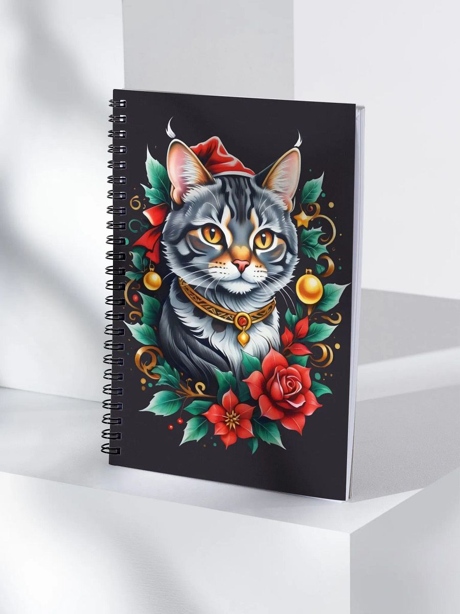 Christmas Kitty & Holiday Charm Spiral Notebook product image (4)