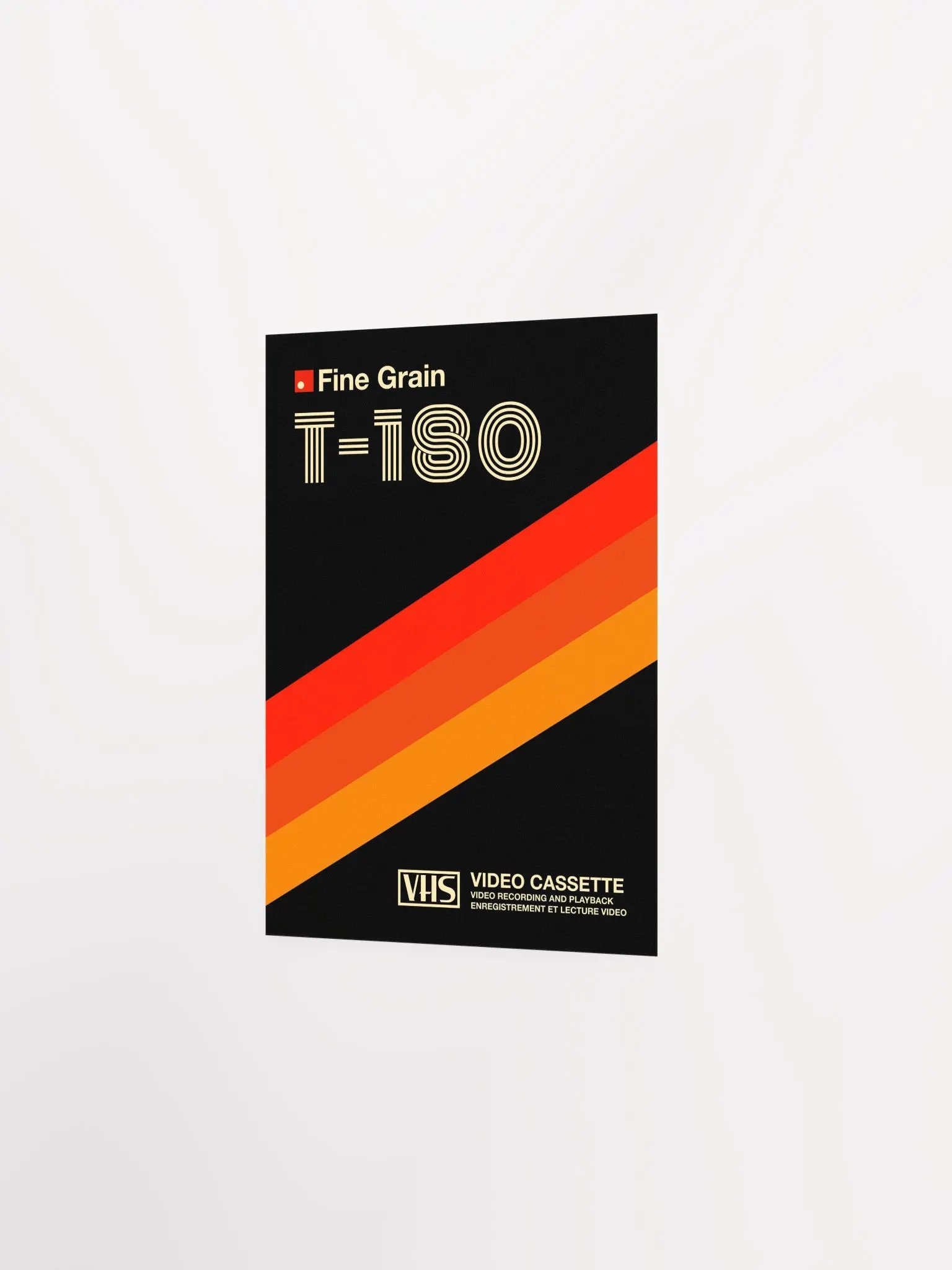 Retrowave poster: VHS cassette case T-180 [retrowave/vaporwave] — retrowave poster, aesthetic print, retrowave art, 80s wall decor product image (8)