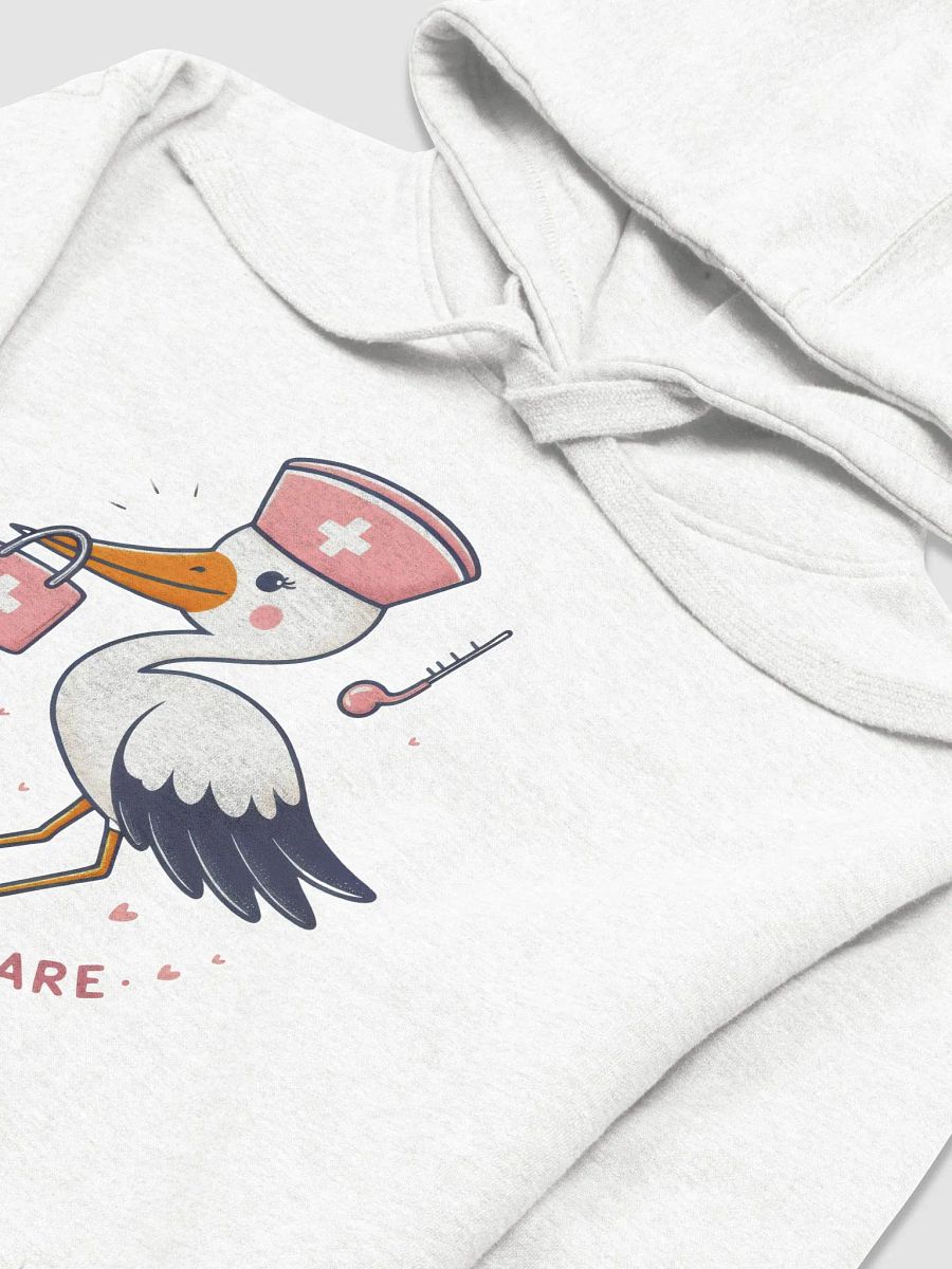 BORN TO CARE Nurse Stork Hoodie product image (37)