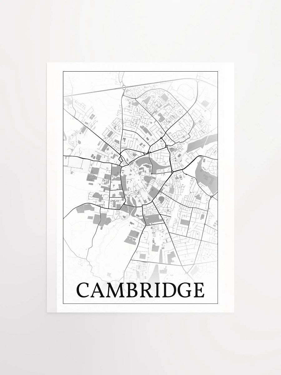Cambridge, England, city map print product image (3)