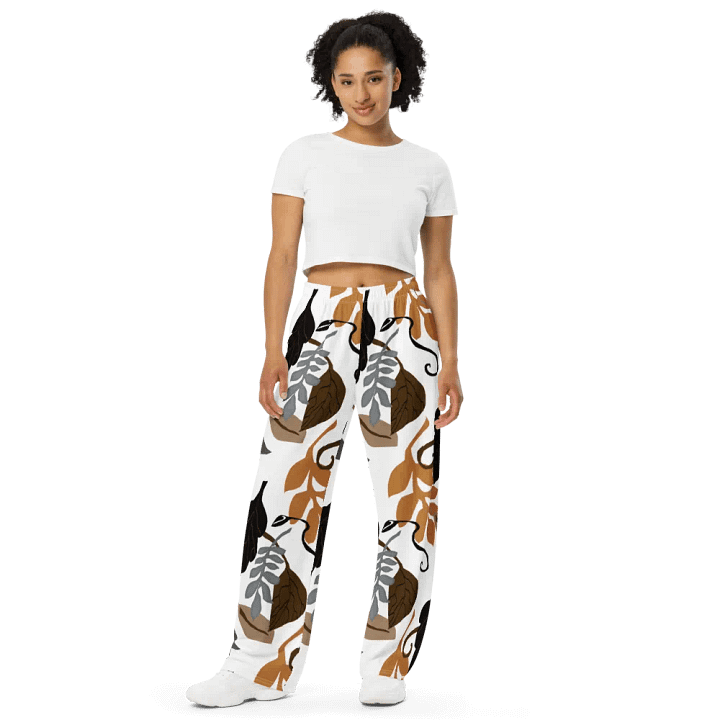 Neutral Leaves Wideleg Pants product image (2)
