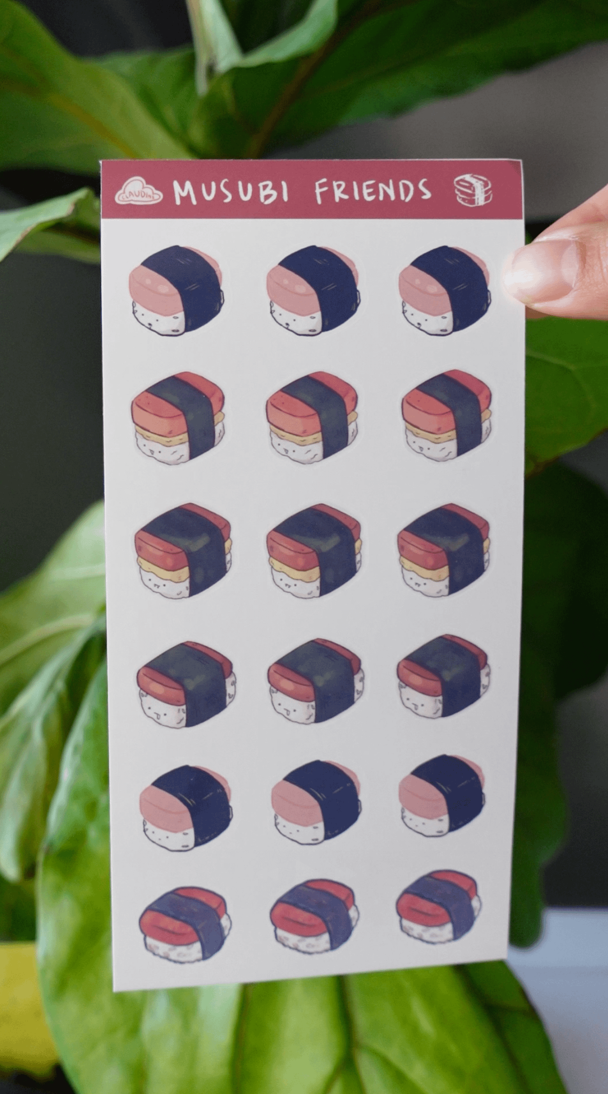 Musubi Friends vinyl Sticker Sheet product image (2)