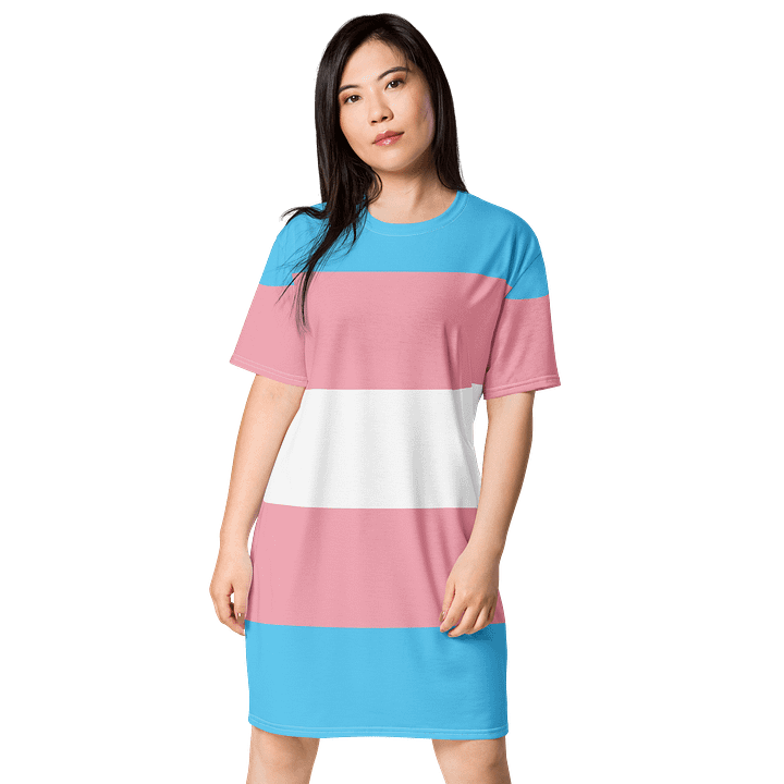 Trans Pride Flag T-shirt Dress product image (1)