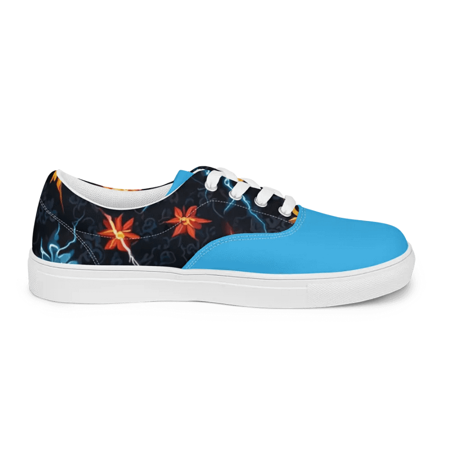 Electric Blooms Lace-Up Canvas Shoes product image (7)