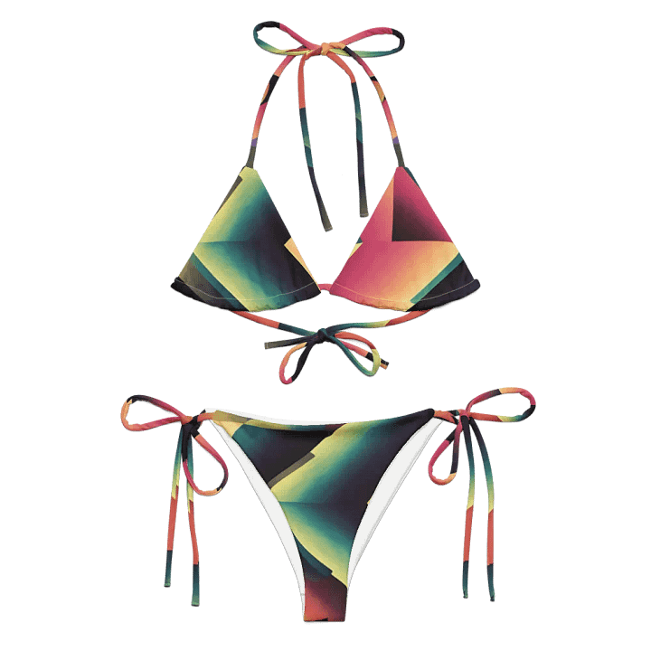 Abstract Lithographic Pattern Design String Bikini - V7 product image (1)