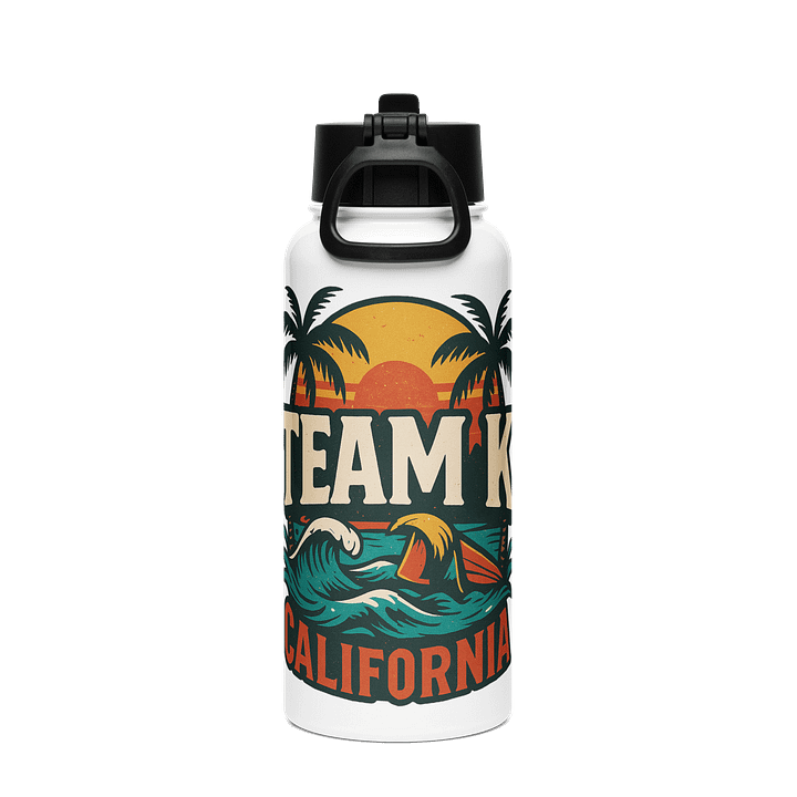 TEAM K CALIFORNIA Stainless Steel Water Bottle with a Straw Lid product image (2)