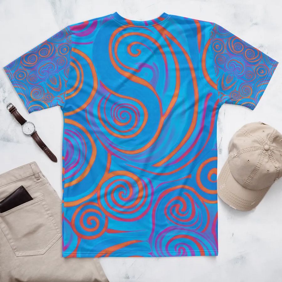 Funky Blue Dreams Liquid Tie-Dye Men's T-shirt product image (6)