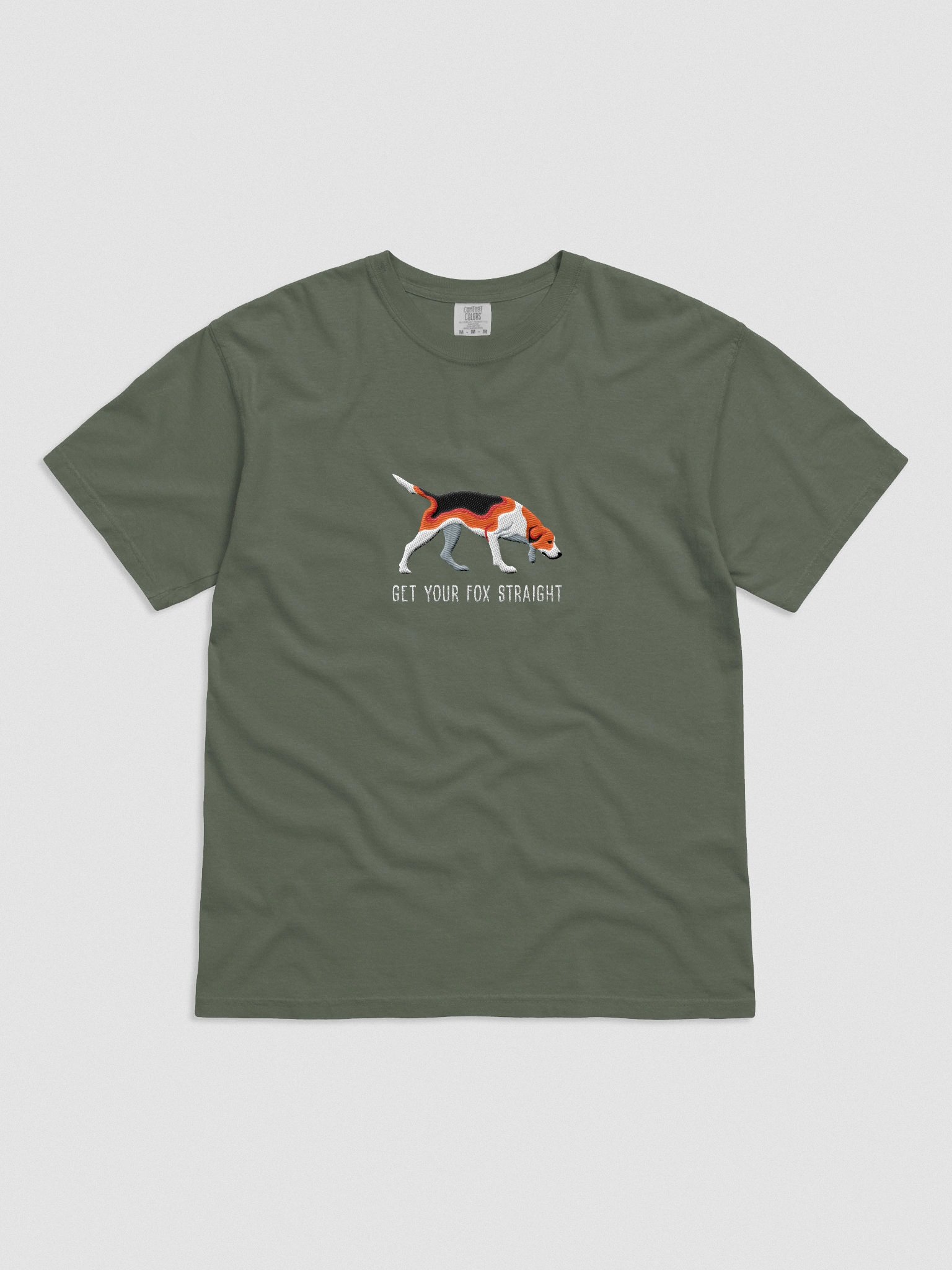 Get Your Fox Straight T-Shirt(Embroidered) of an American Foxhound(Tricolor) product image (4)
