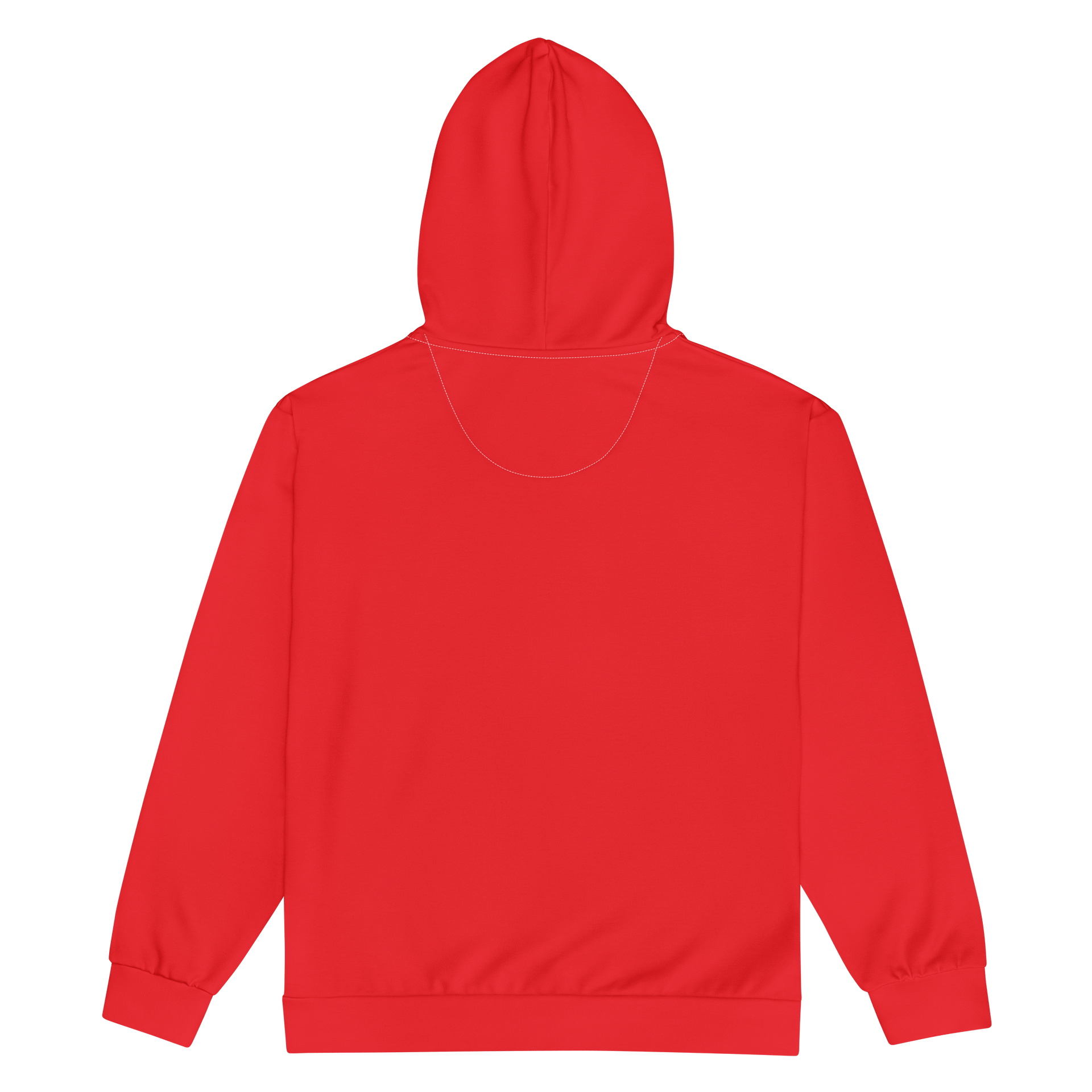 Tomato Red Solid Color Eco Friendly Unisex Zip Hoodie product image (2)