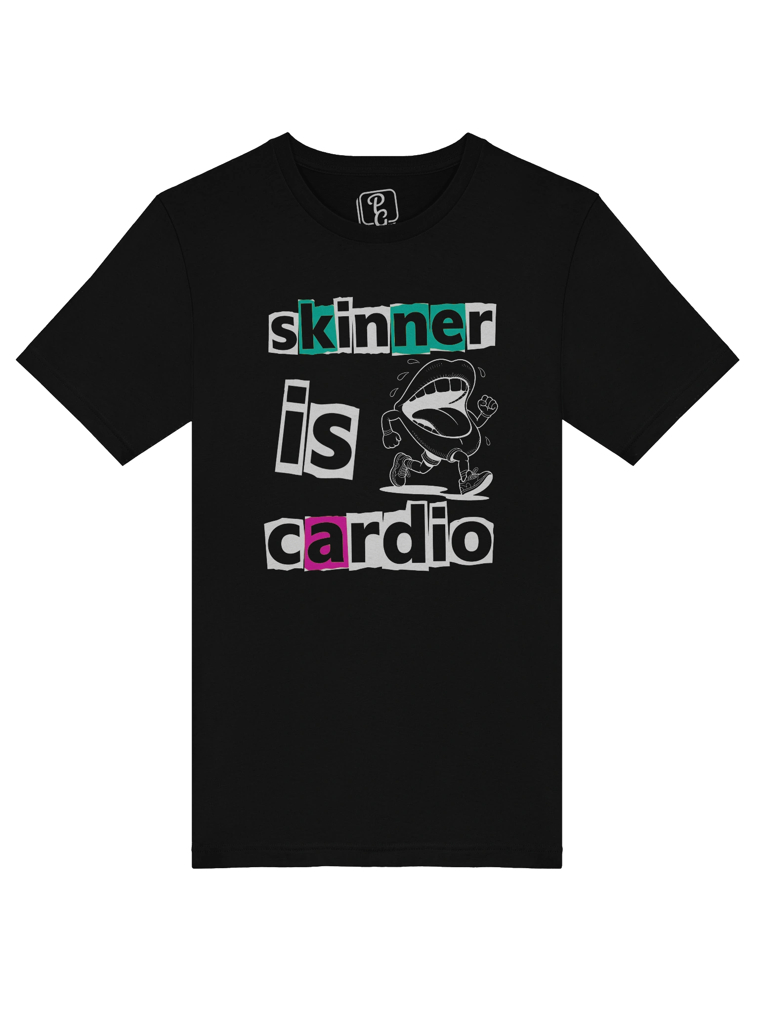 Skinner Is Cardio – Funny Cape Flats Slang Graphic Tee (Unisex, Black/Navy) product image (4)