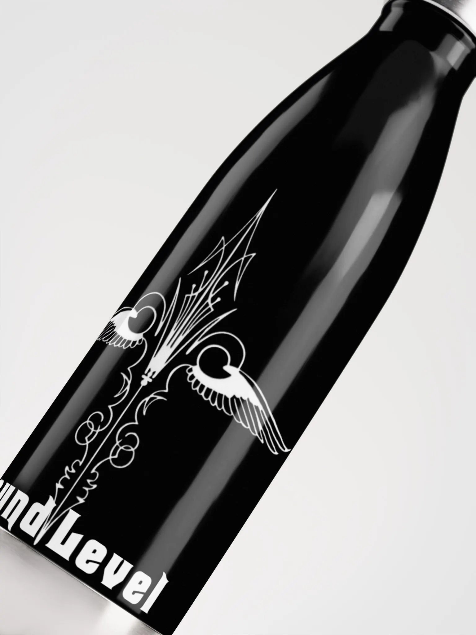 Blk with White Stainless Steel Water Bottle product image (5)