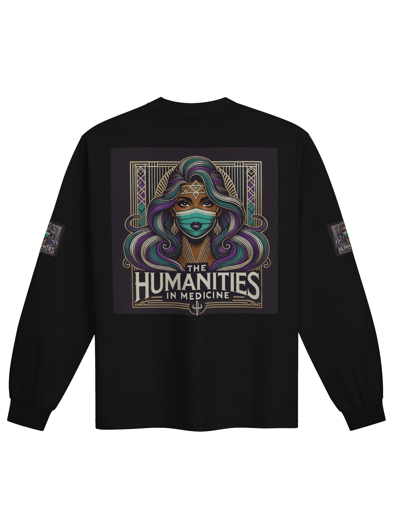 Humanities In Medicine Art Deco Headband Healthcare Heroine Long Sleeve Shirt product image (7)