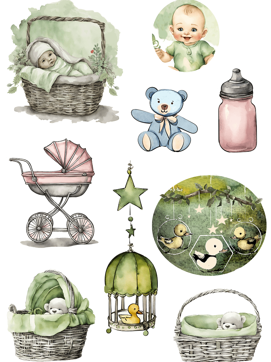 Pegatinas vintage para bebés product image (1)