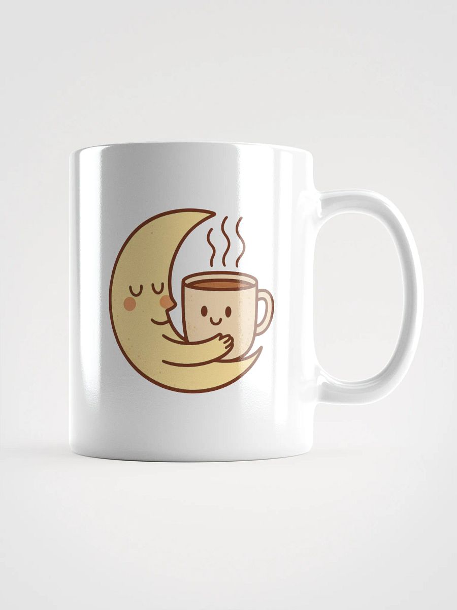 Moon and Coffee White Glossy Mug product image (1)