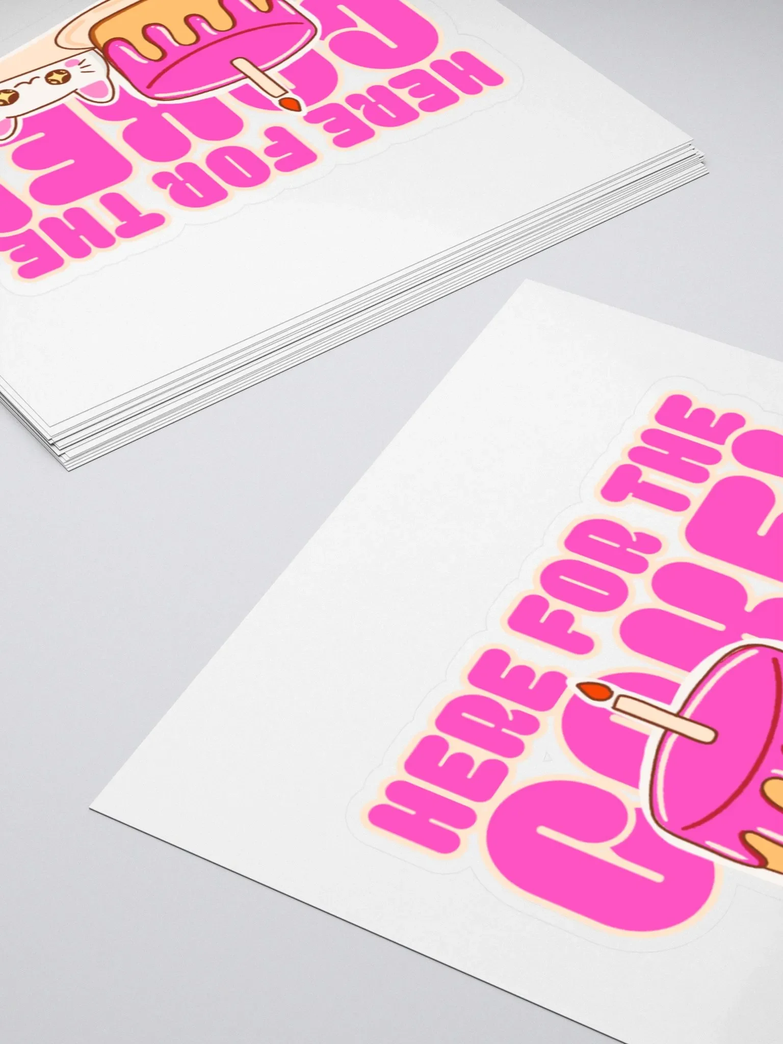 'HERE FOR THE CAKE!' Sticker product image (11)