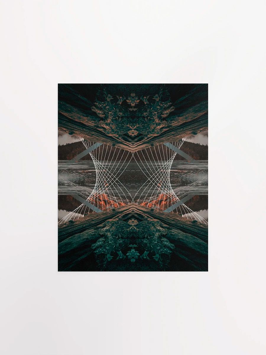 Geometric Art Print - Rainy Lake (Warm) product image (1)