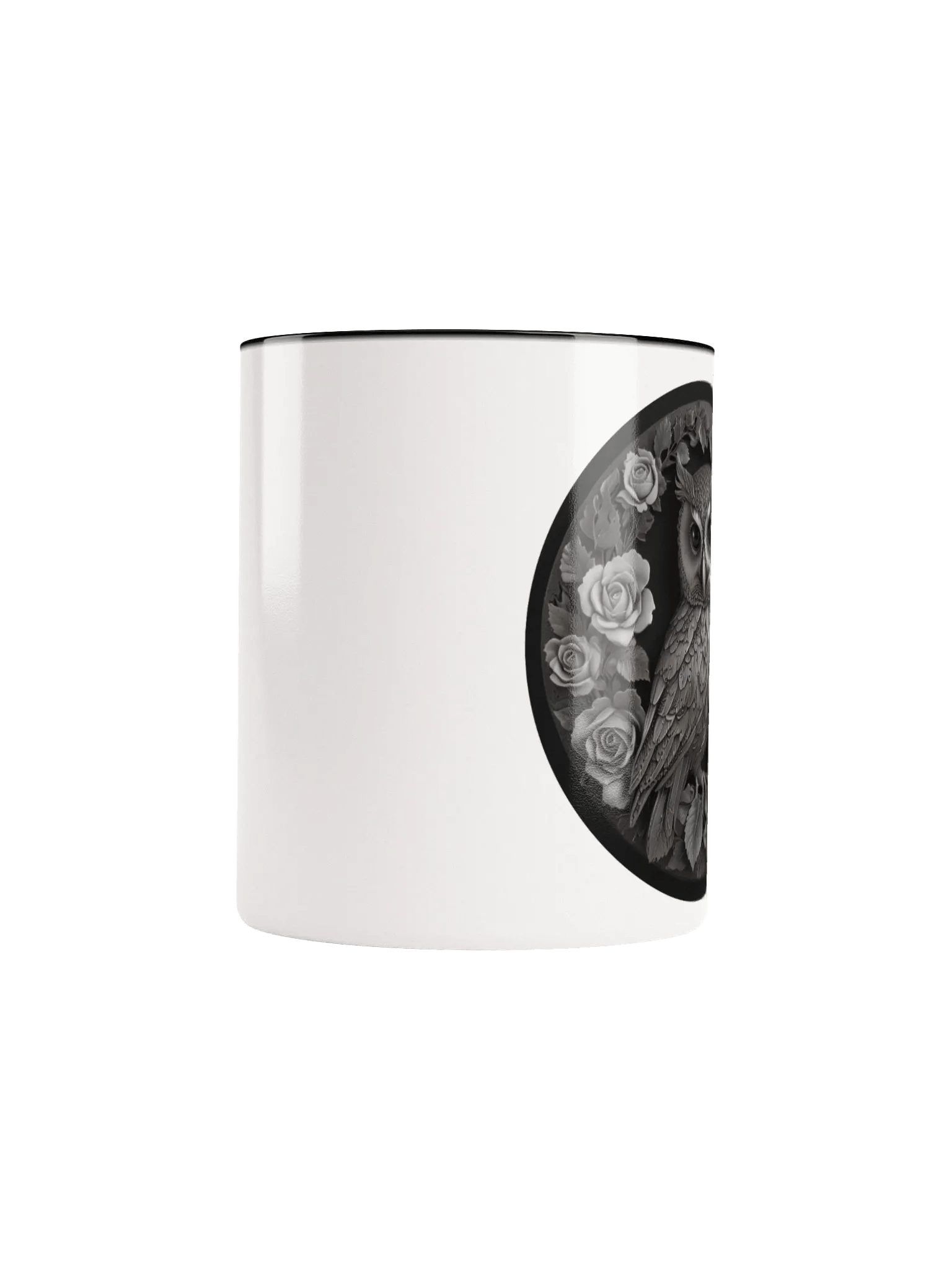 Sculptural Owl and Roses Ceramic Mug product image (13)