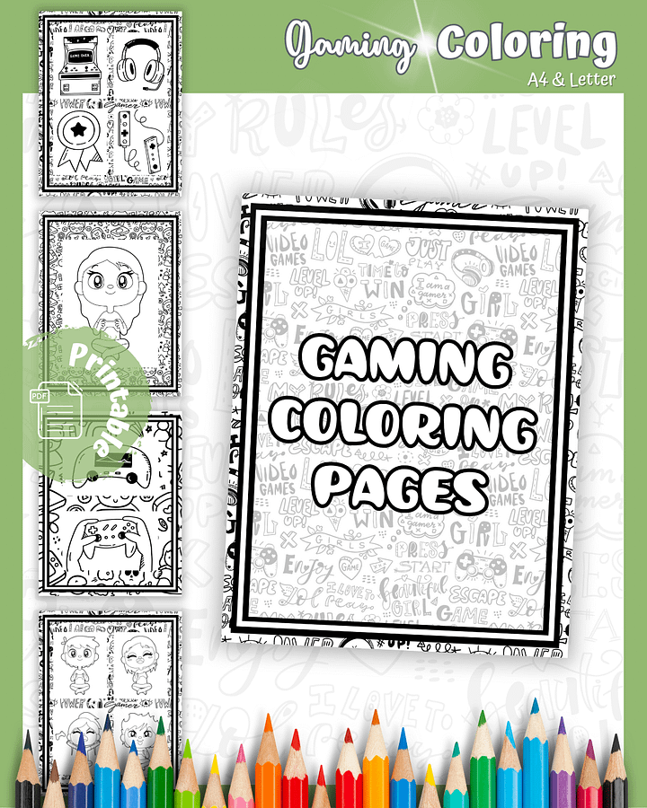 Epic Adventures Await - Gaming Coloring Pages product image (1)