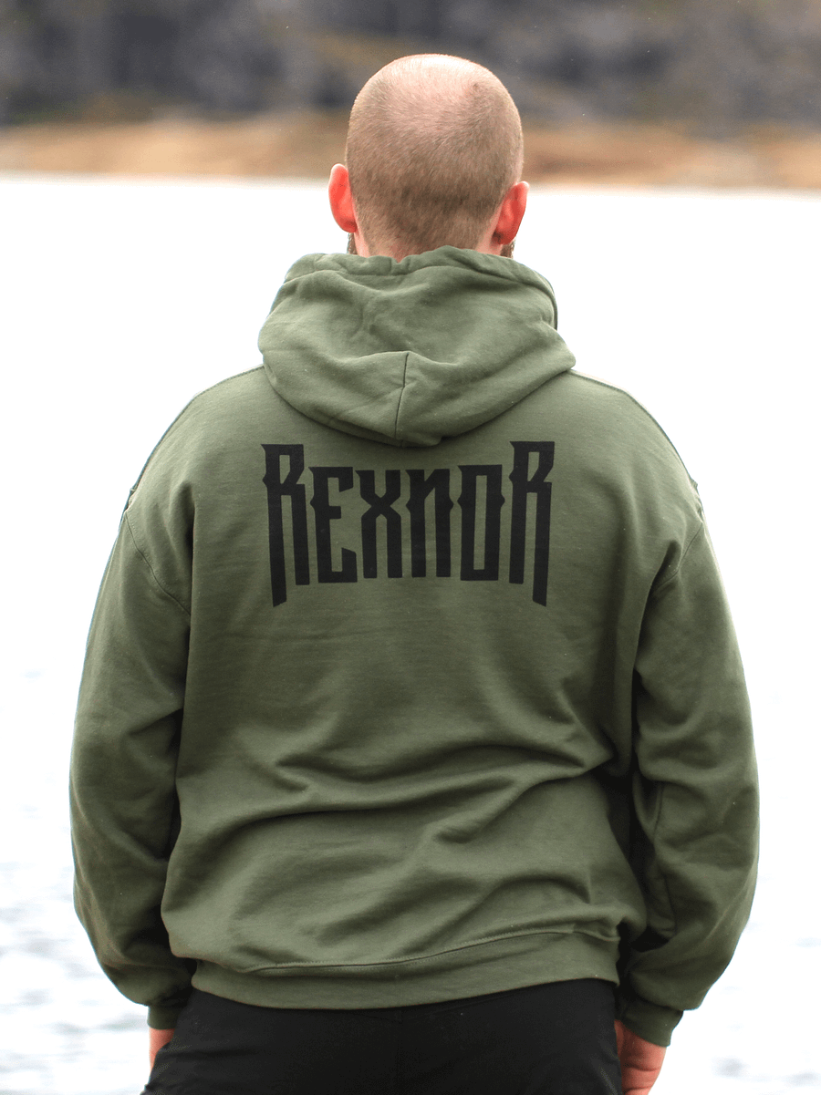 REXNOR Hoodie (Black Logo + Text Upper Back) product image (1)